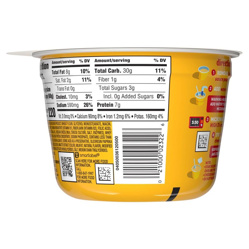 Velveeta Original Microwaveable Shell Pasta &amp; Cheese Sauce, 2.39 oz