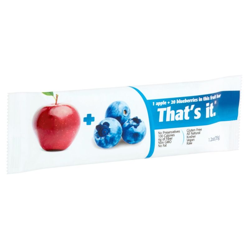 That's It Apple + Blueberries Fruit Bar, 1.2 oz