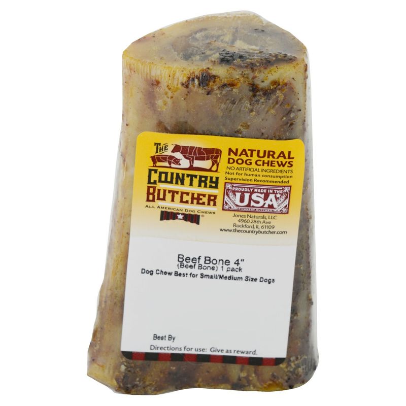 The Country Butcher Beef Bone 4" Natural Dog Chews, 5.5 oz