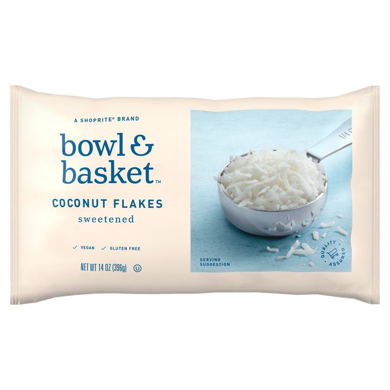 Bowl &amp; Basket Sweetened Coconut Flakes, 14 oz