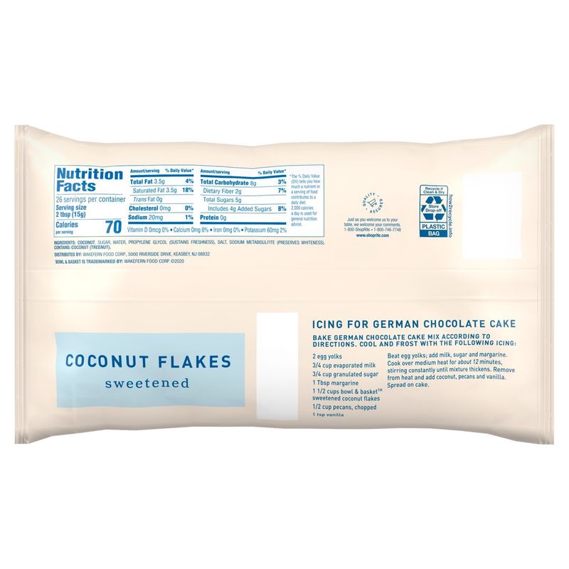 Bowl &amp; Basket Sweetened Coconut Flakes, 14 oz