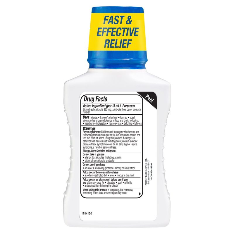 KAOPECTATE DIARRHEA AND UPSET STOMATCH RELIEF. VANILLA FLAVOR.