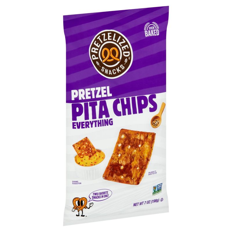 Pretzelized Everything Pretzel Pita Chips, 7 oz