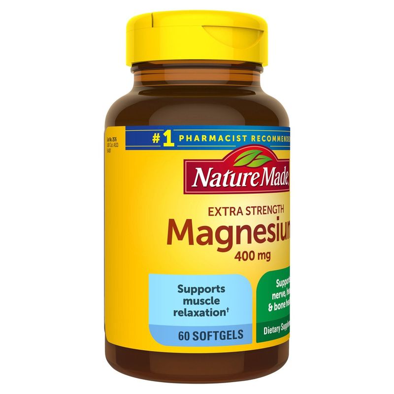 Nature Made Extra Strength Magnesium 400 mg Softgels, 60 Count
