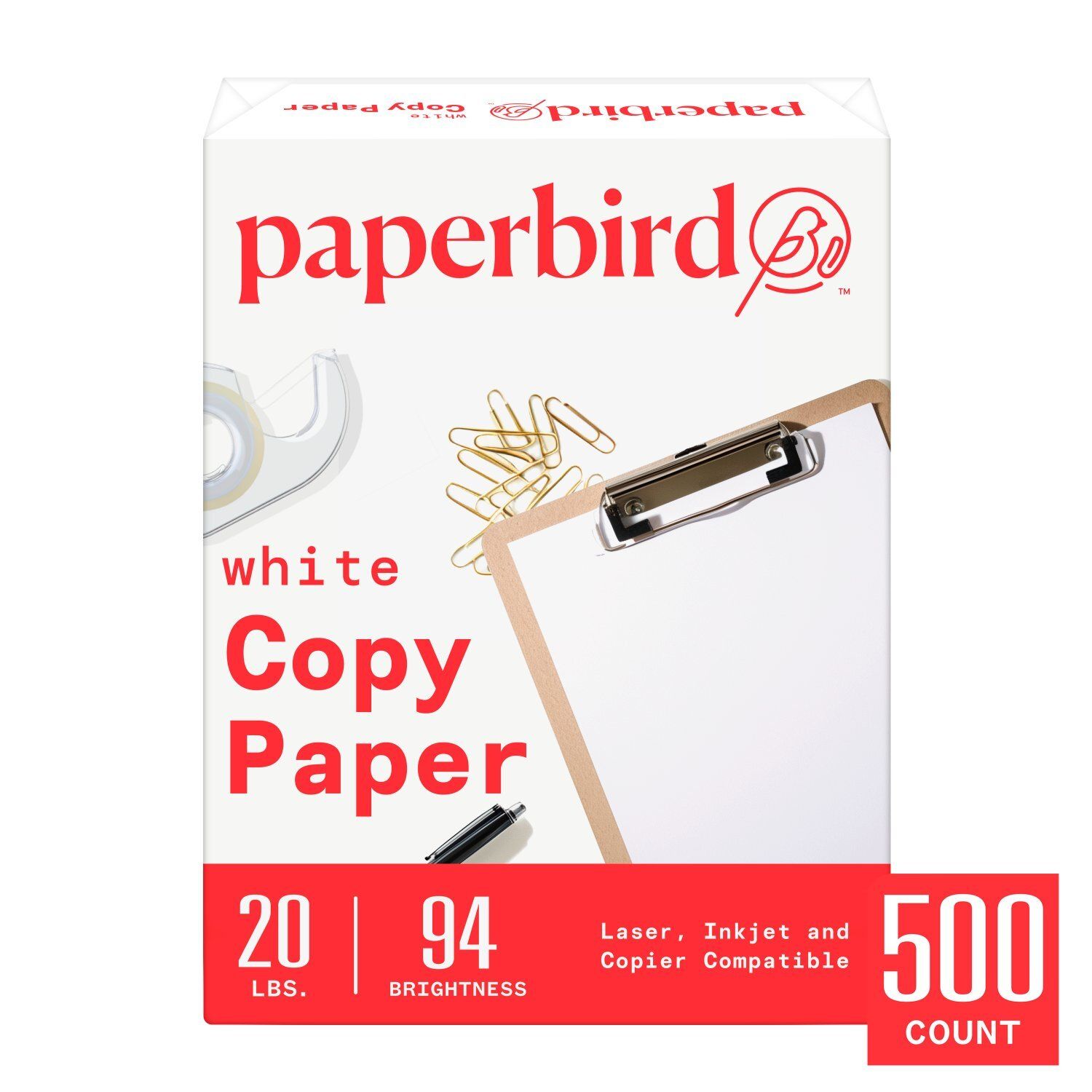 Paperbird White Copy Paper, 500 count