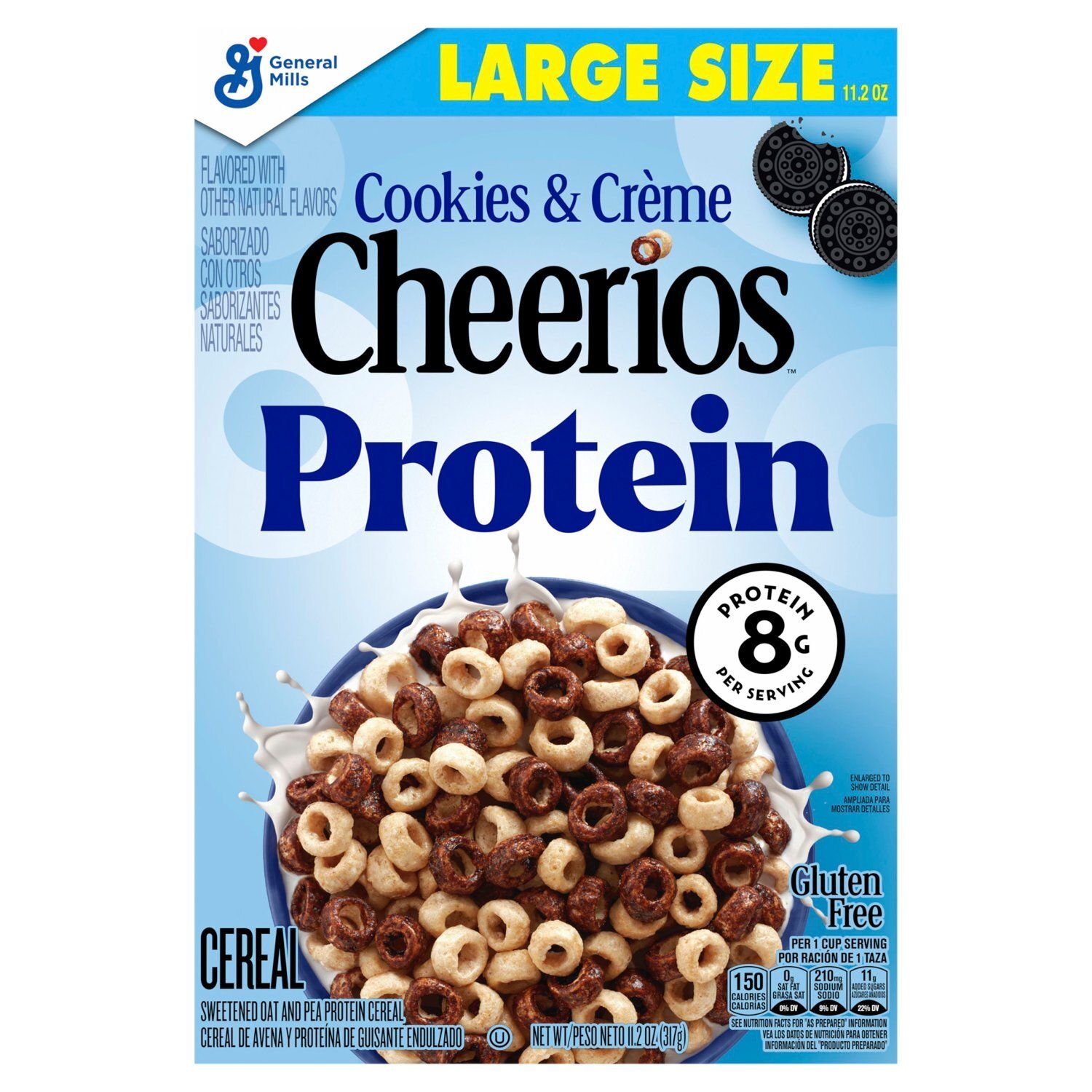 Cheerios Cookies &amp; Crème Protein Cereal Large Size, 11.2 oz