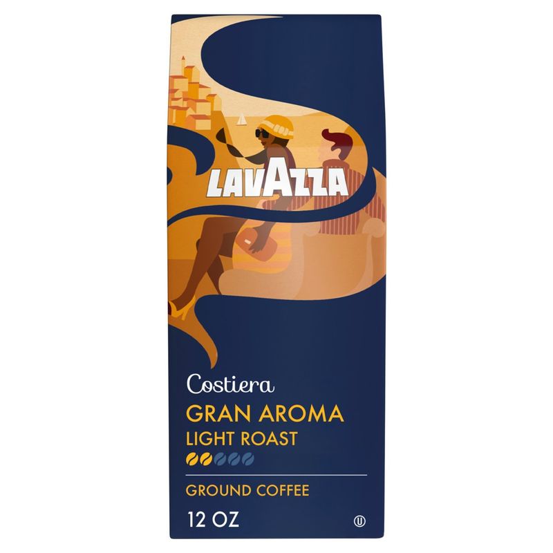 Lavazza Costiera Gran Aroma Light Roast Ground Coffee, 12 oz