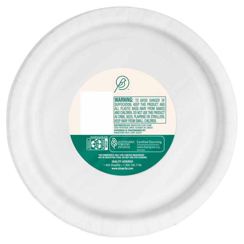 Paperbird 8.62 Inch Decorated Strong Everyday Plates, 150 count