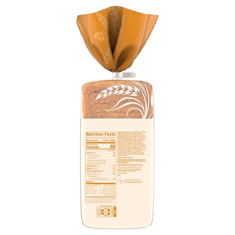 Bowl &amp; Basket Honey Wheat Sliced Bread, 20 oz