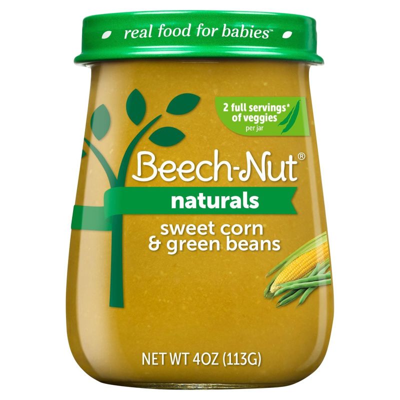 Beech-Nut Naturals Sweet Corn &amp; Green Beans Baby food, 4 oz