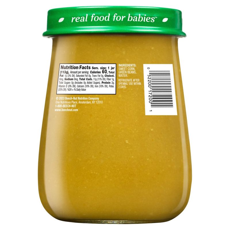 Beech-Nut Naturals Sweet Corn &amp; Green Beans Baby food, 4 oz