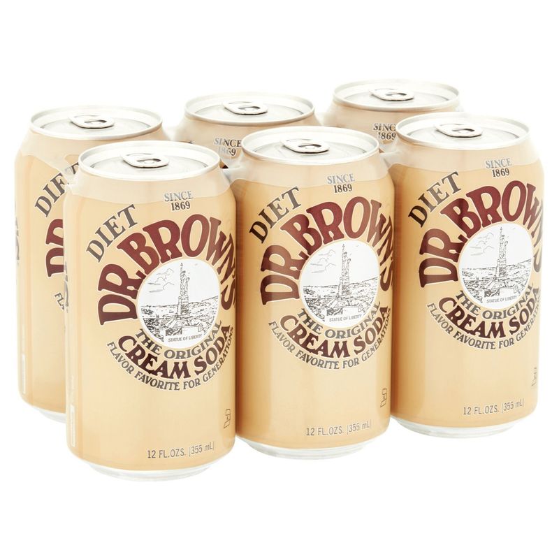 Dr. Brown’s The Original Diet Cream Soda, 12 fl oz, 6 count