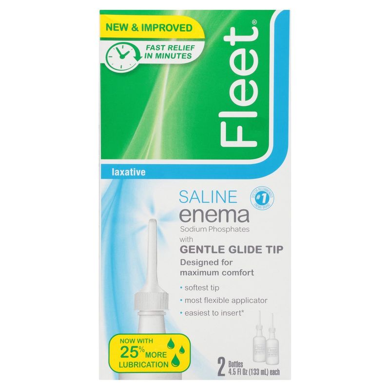 Fleet Laxative Saline Enema, 4.5 fl oz, 2 count