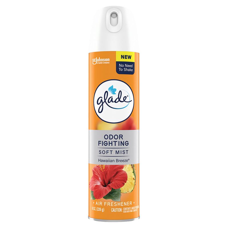 Glade Odor Fighting Soft Mist Air Freshener Room Spray, Hawaiian Breeze , 8.0oz, 1pk