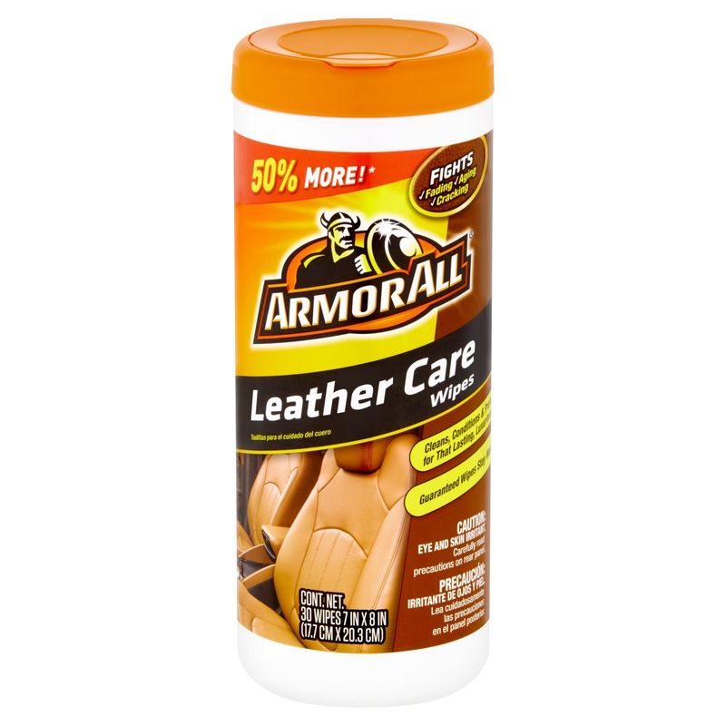Armor All Leather Care Wipes, 30 count