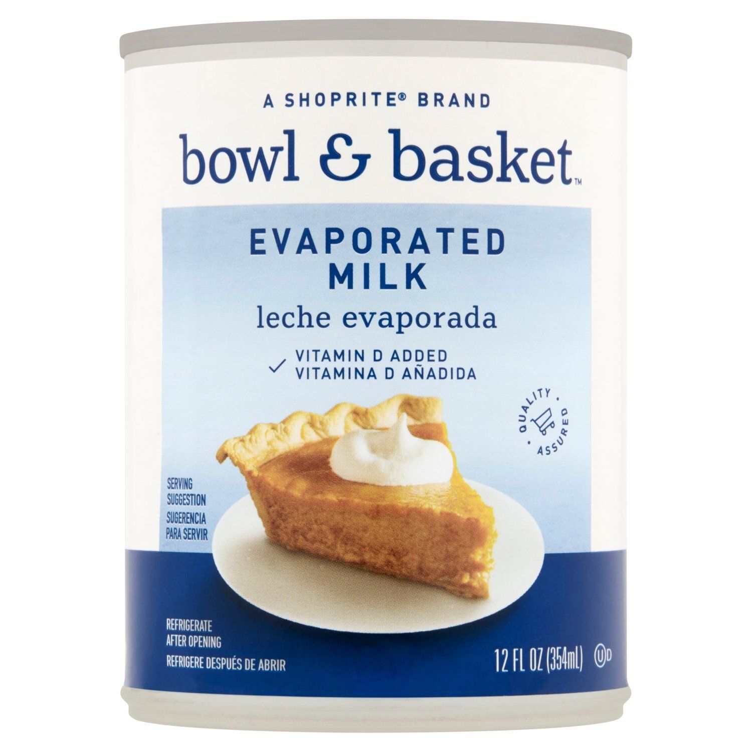 Bowl &amp; Basket Evaporated Milk, Leche Evaporada, 12 fl oz
