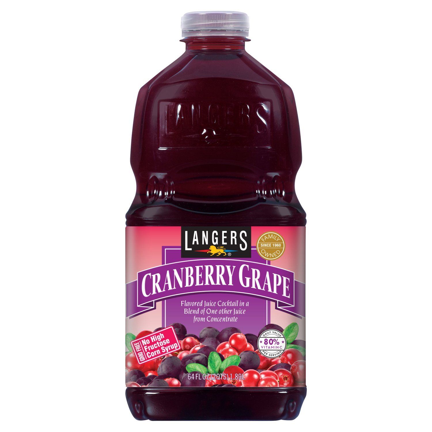 Langers Cranberry Grape Juice Cocktail, 64 fl oz