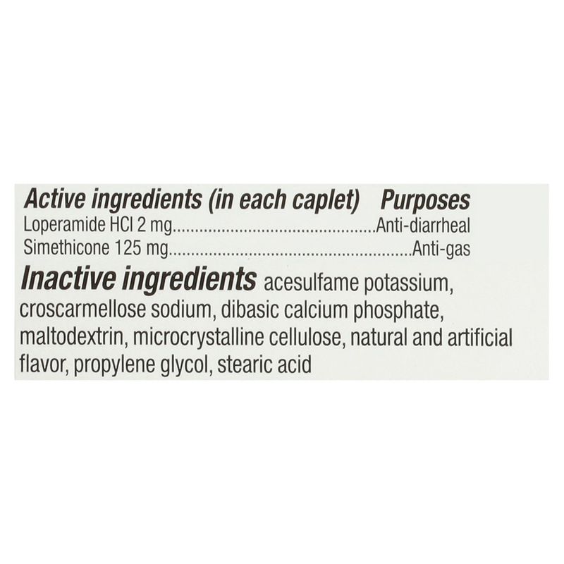 TopCare Anti-Diarrheal/Anti-Gas Multi-Symptom Relief Caplet, 2 mg/125 mg, 24 count
