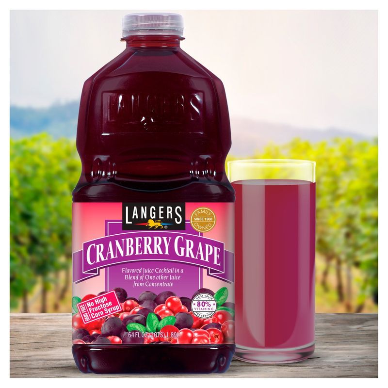 Langers Cranberry Grape Juice Cocktail, 64 fl oz