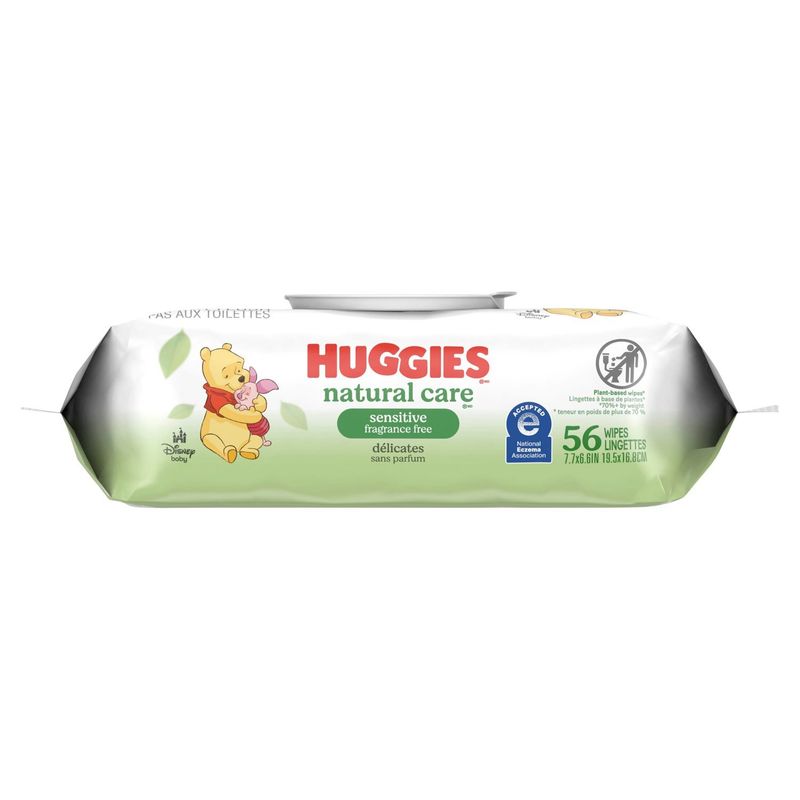 Huggies Natural Care Sensitive Fragrance Free Wipes, 56 count