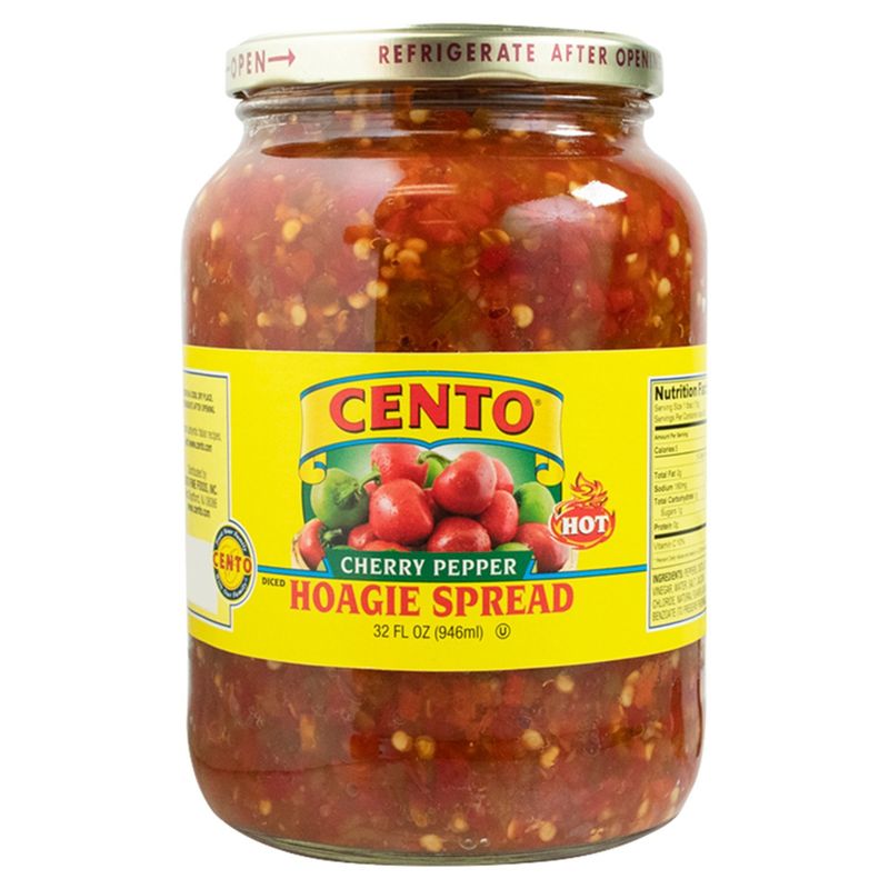 Cento Hot Diced Cherry Pepper Hoagie Spread, 32 fl oz