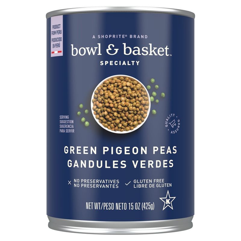 Bowl &amp; Basket Specialty Green Pigeon Peas, 15 oz