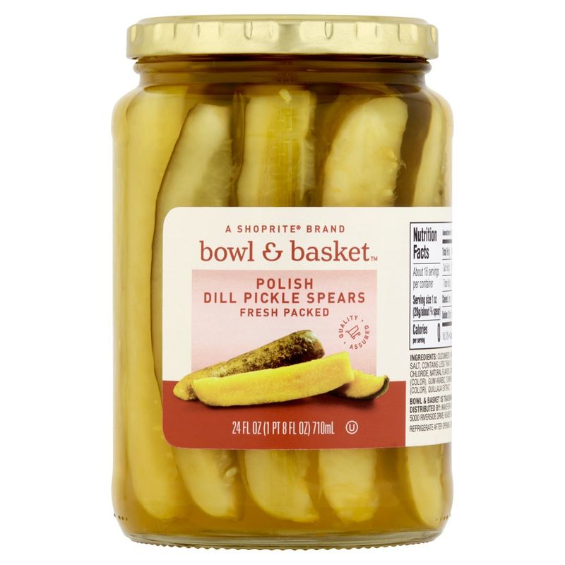 Bowl &amp; Basket Fresh Packed Polish Dill Pickle Spears, 24 fl oz