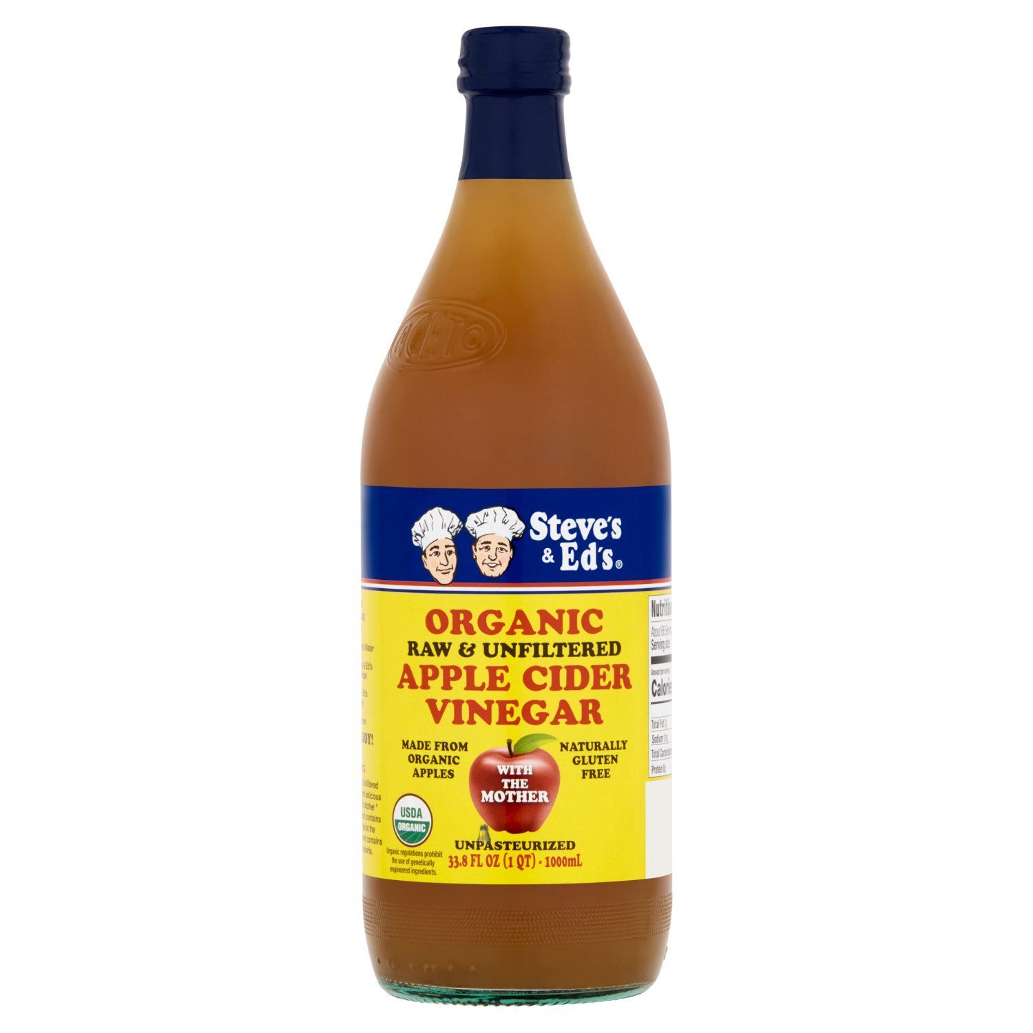 Steve's &amp; Ed's Organic Raw &amp; Unfiltered Apple Cider Vinegar, 33.8 fl oz