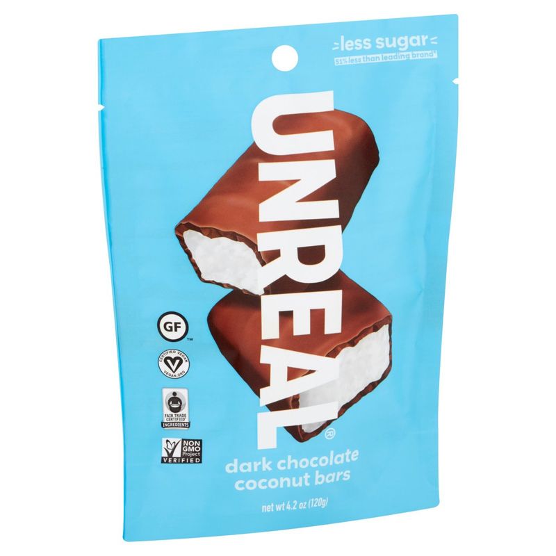Unreal Dark Chocolate Coconut Bars, 4.2 oz