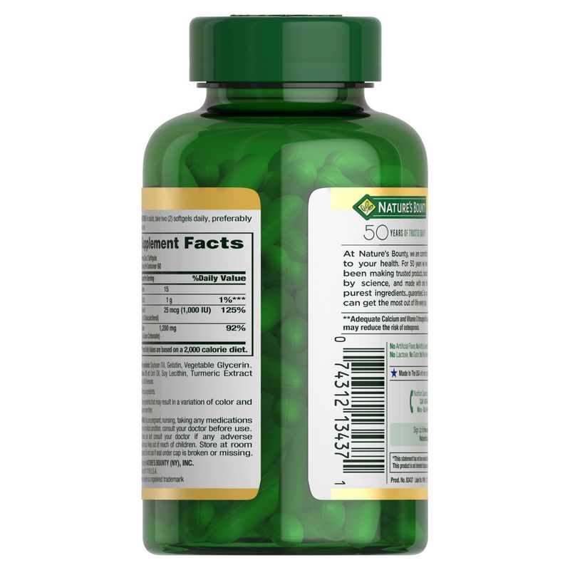 Nature's Bounty Calcium Mineral Supplement, 1200 mg, 120 count