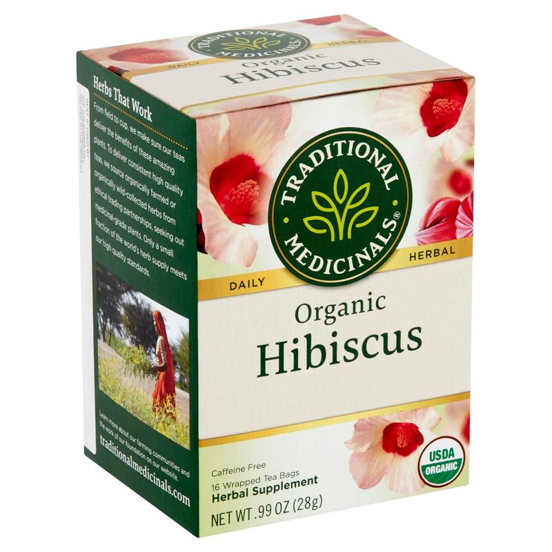 Traditional Medicinals Organic Hibiscus Herbal Supplement, 16 count, .99 oz