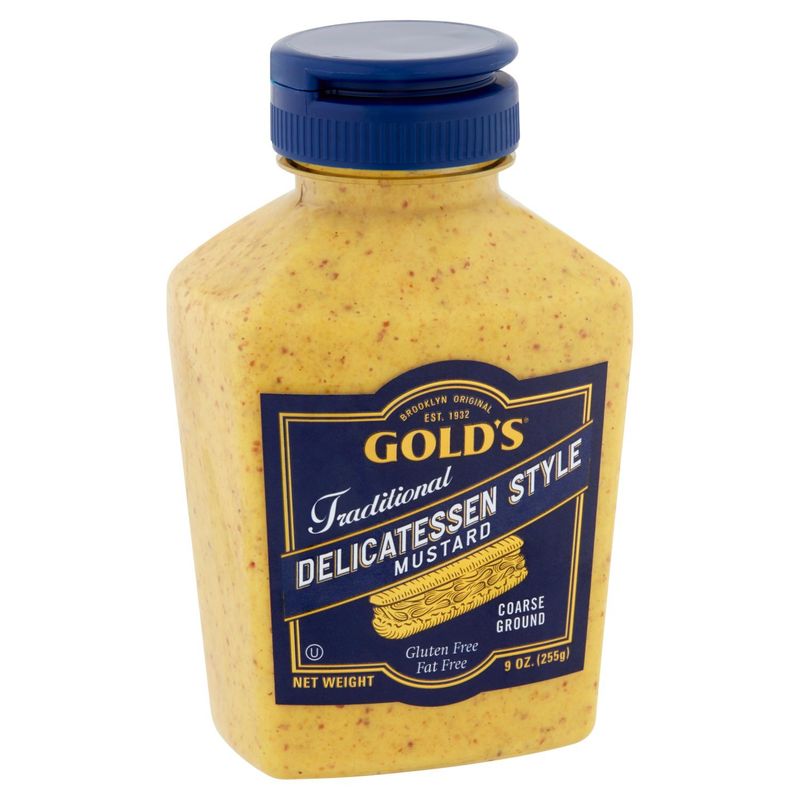 Gold's Traditional Coarse Ground Delicatessen Style Mustard, 9 oz