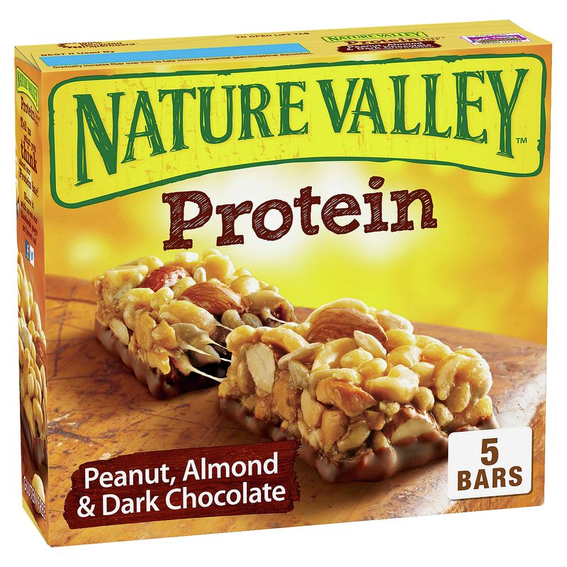 Nature Valley Protein Peanut, Almond &amp; Dark Chocolate Chewy Bars, 1.42 oz, 5 count