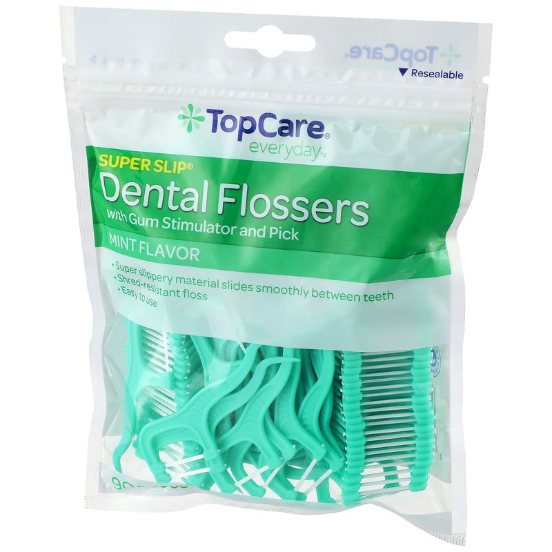 TopCare Dental Flossers Fine, Contains 90, 1 each
