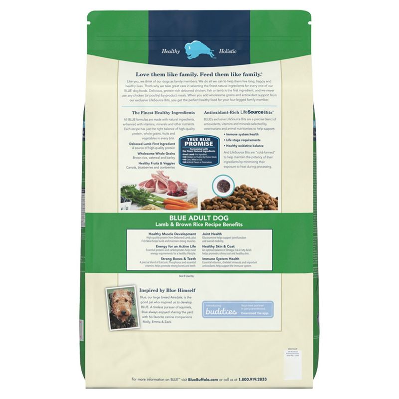 Blue Buffalo Life Protection Formula Natural Adult Dry Dog Food, Lamb and Brown Rice 24-lb
