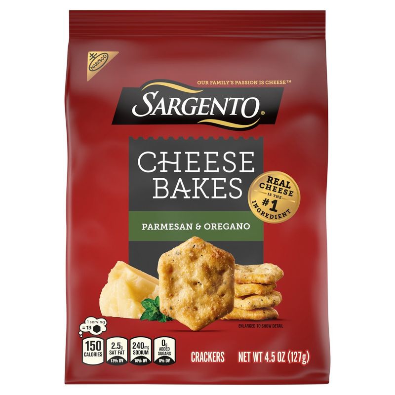 Nabisco Sargento Parmesan &amp; Oregano Cheese Bakes Crackers, 4.5 oz