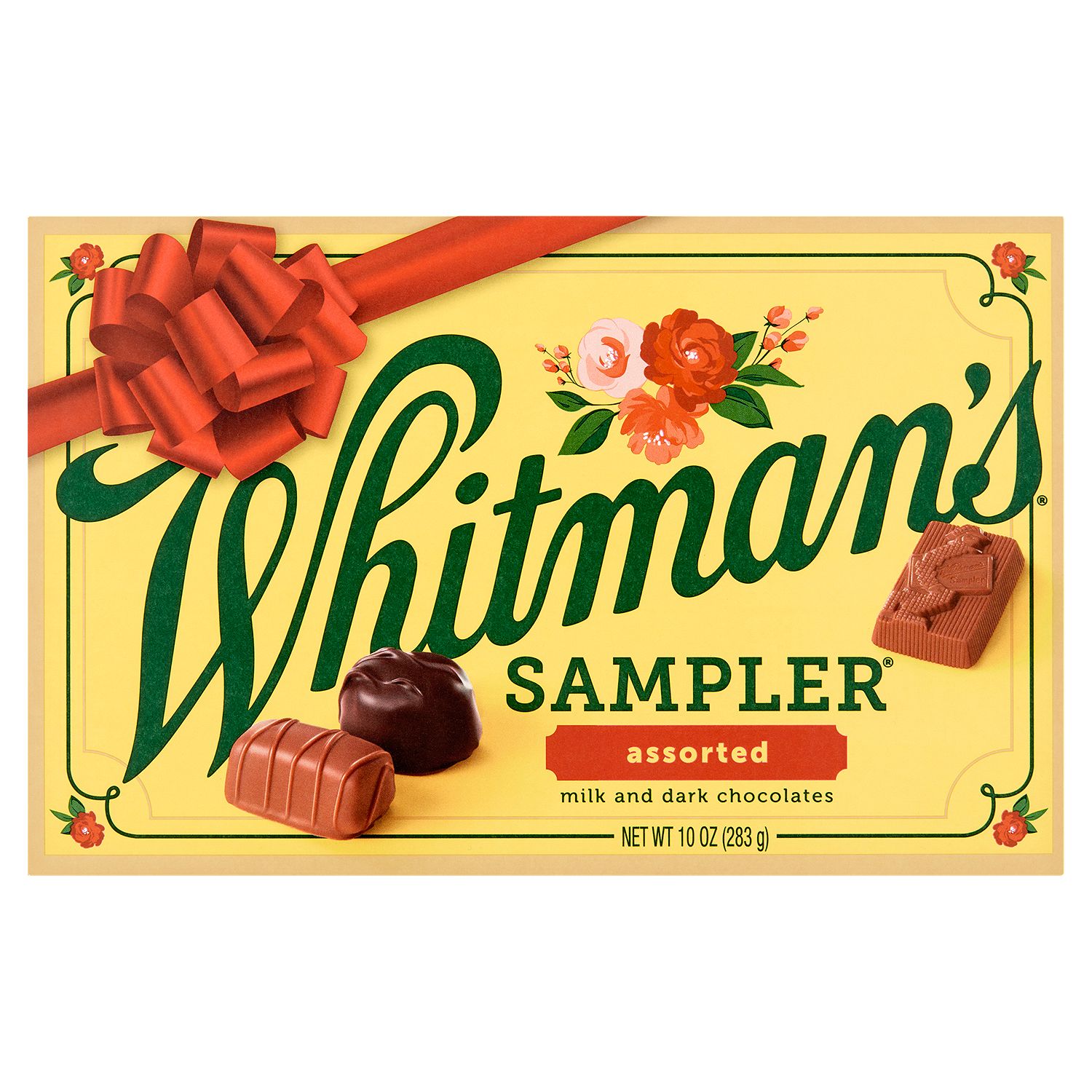 Whitman's Sampler Holiday Assorted Milk and Dark Chocolates, 22 count, 10 oz
