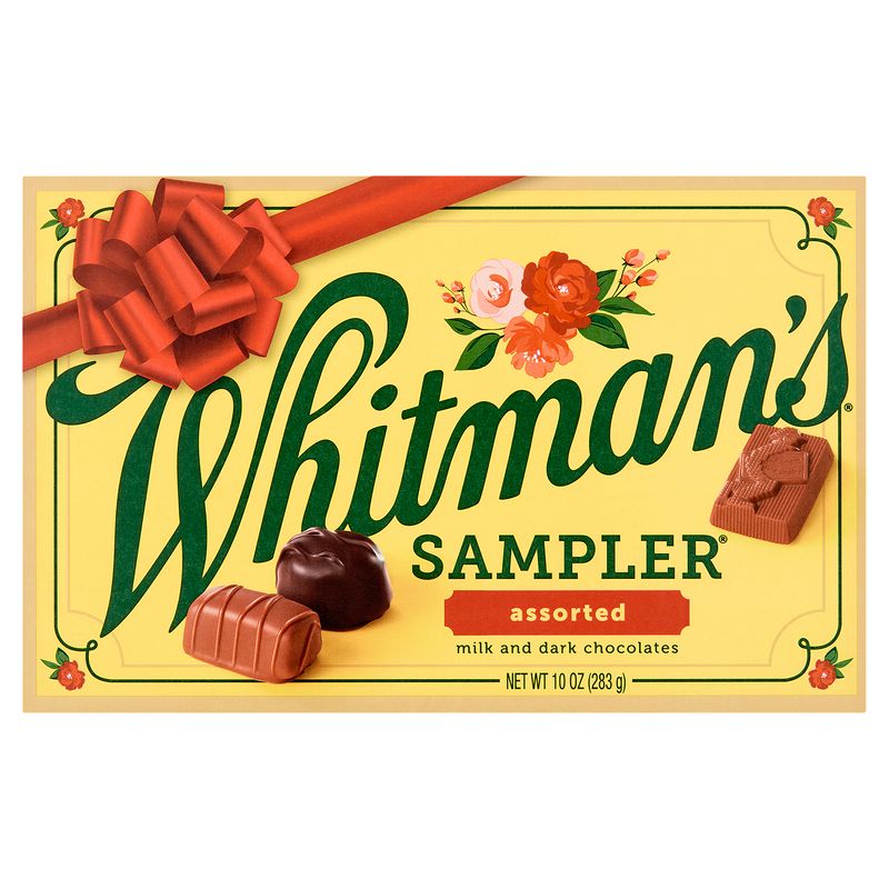 Whitman's Sampler Holiday Assorted Milk and Dark Chocolates, 22 count, 10 oz