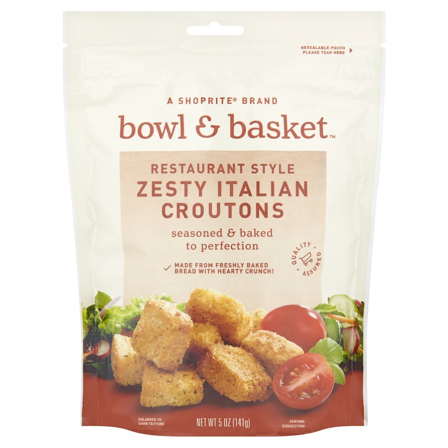 Bowl &amp; Basket Restaurant Style Zesty Italian Croutons, 5 oz