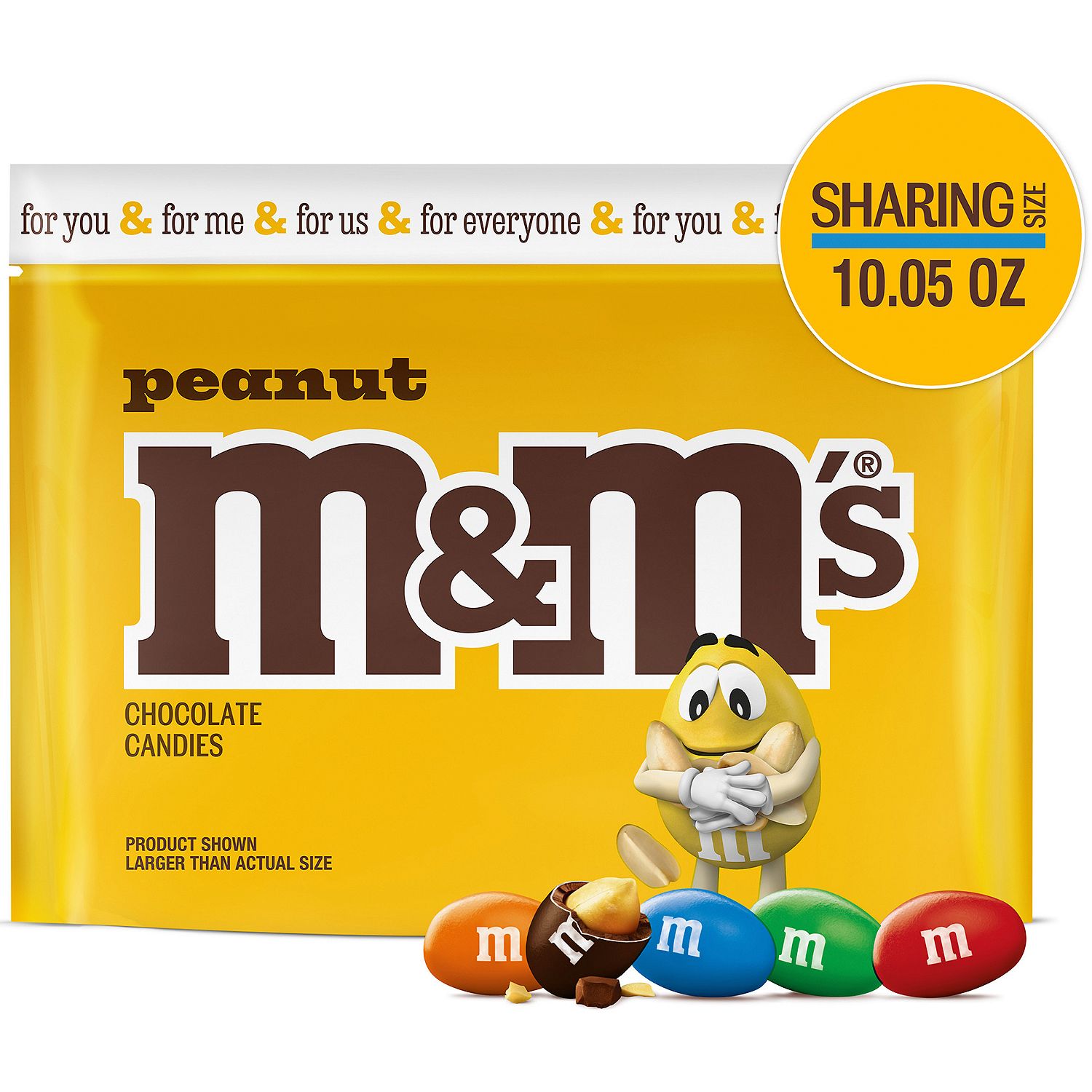 M&amp;M's Peanut Chocolate Candies Sharing Size, 10.05 oz