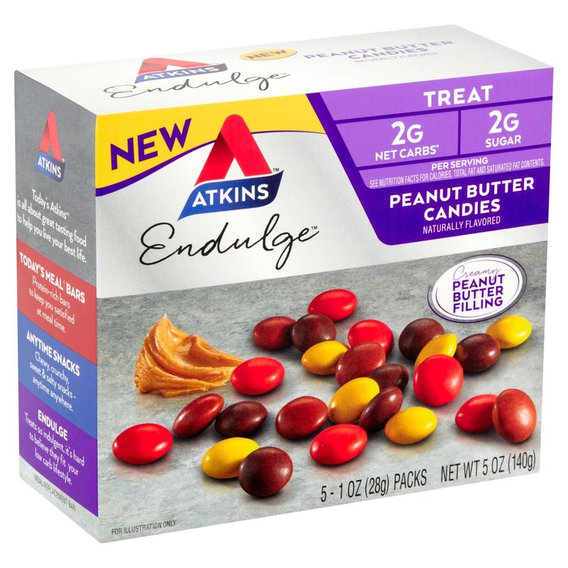 Atkins Endulge Creamy Peanut Butter Filling Candies, 1 oz, 5 count