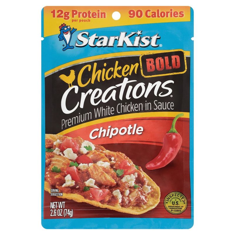 StarKist Chicken Creations Bold Chipotle Premium White Chicken in Sauce, 2.6 oz
