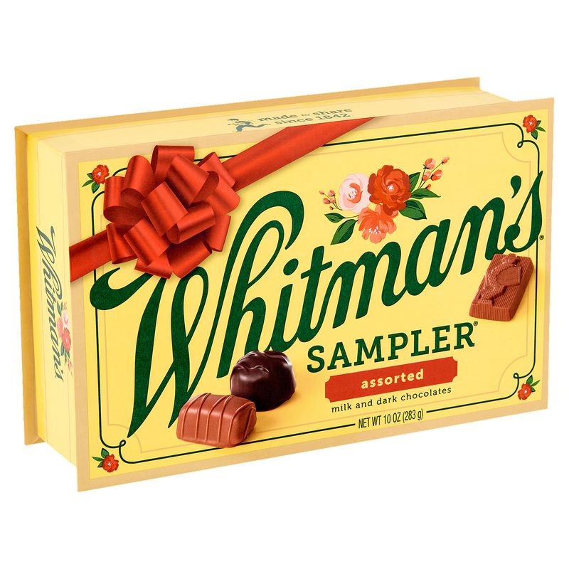 Whitman's Sampler Holiday Assorted Milk and Dark Chocolates, 22 count, 10 oz