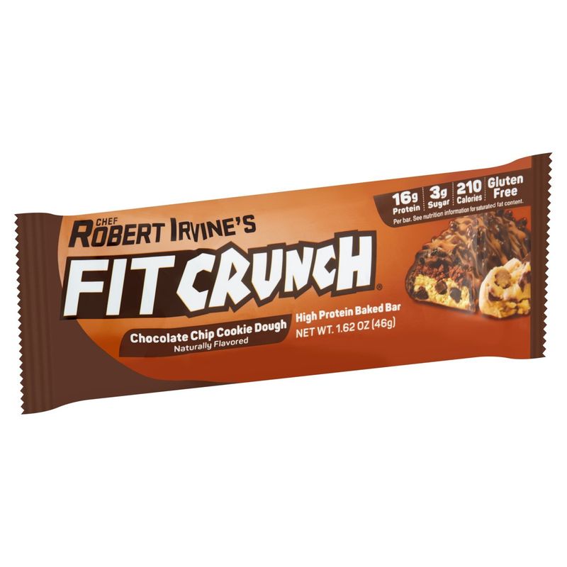 Chef Robert Irvine's Fit Crunch Chocolate Chip Cookie Dough High Protein Baked Bar, 1.62 oz