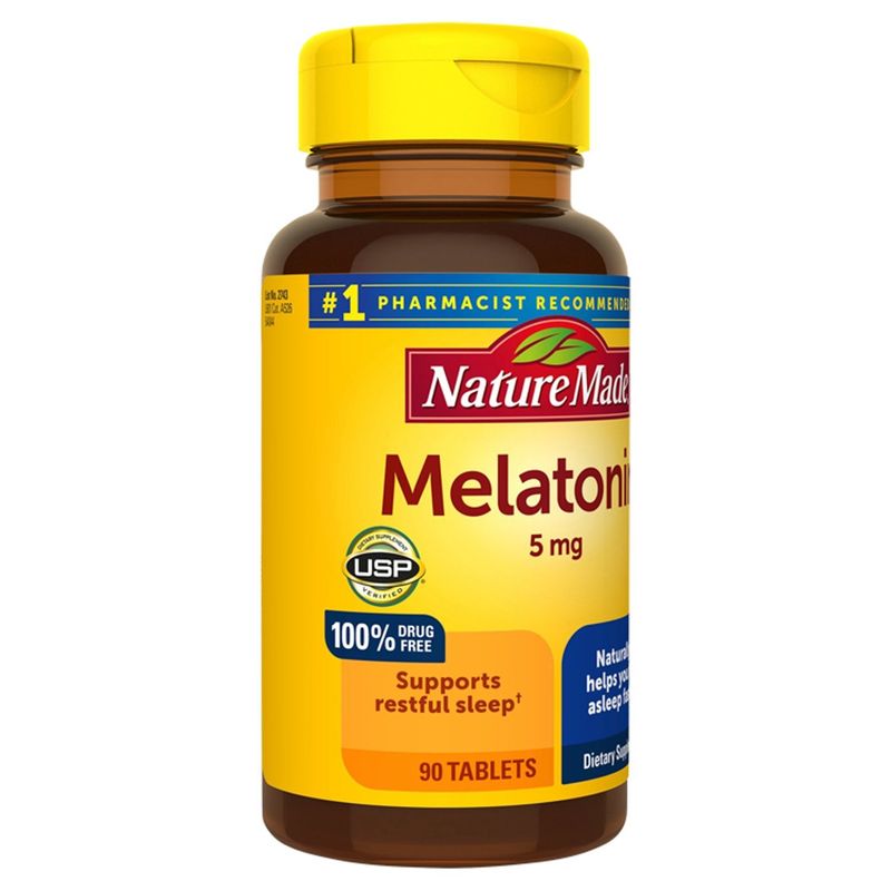 Nature Made Melatonin 5 mg Tablets, 90 Count