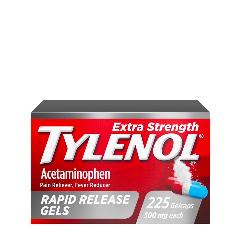 Tylenol Extra Strength Acetaminophen Rapid Release Gels for Adults, 500 mg, 225 count
