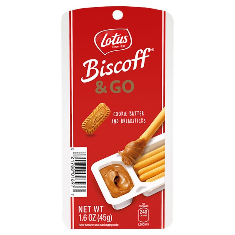 Lotus Biscoff &amp; Go Cookie Butter and Breadsticks, 1.6 oz