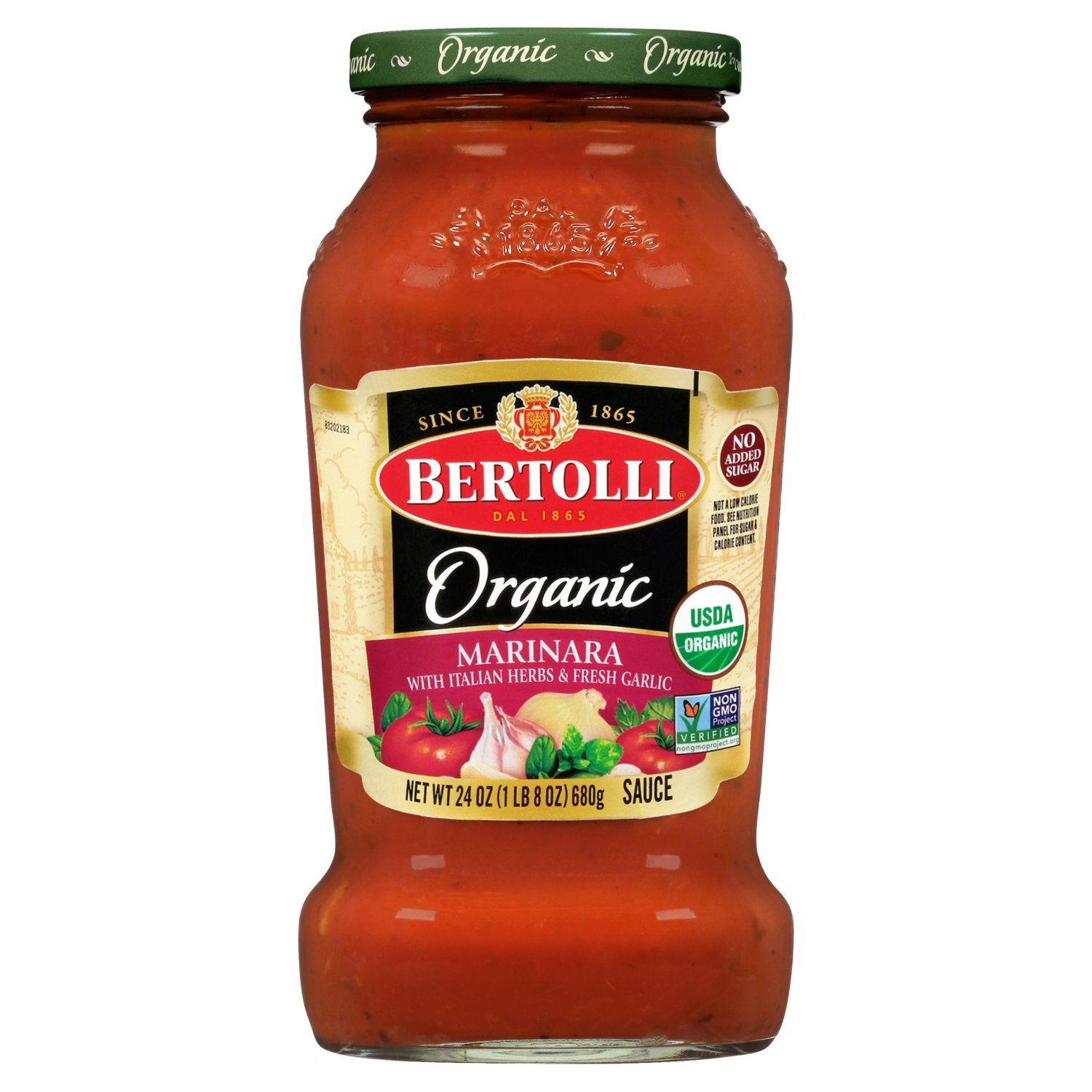 Bertolli Organic Marinara Sauce with Italian Herbs &amp; Fresh Garlic, 24 oz