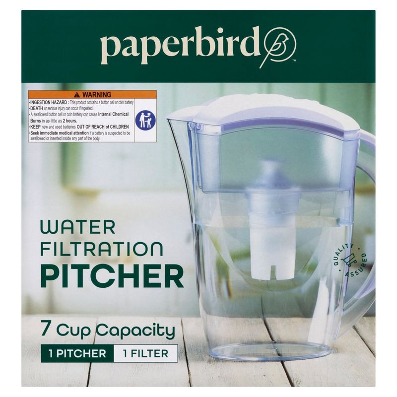 Paperbird 7 Cup Capacity Water Filtration Pitcher