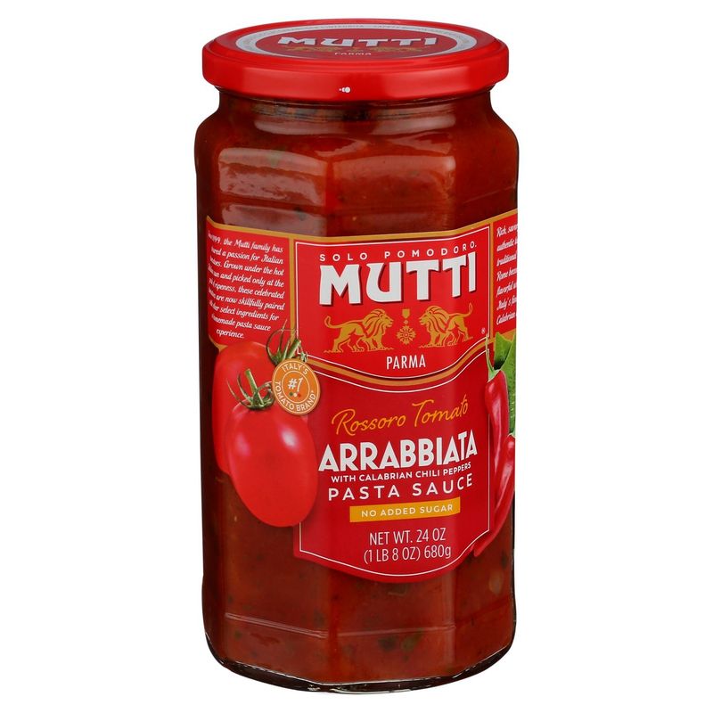 Mutti Rossoro Tomato Arrabbiata with Calabrian Chili Peppers Pasta Sauce, 24 oz